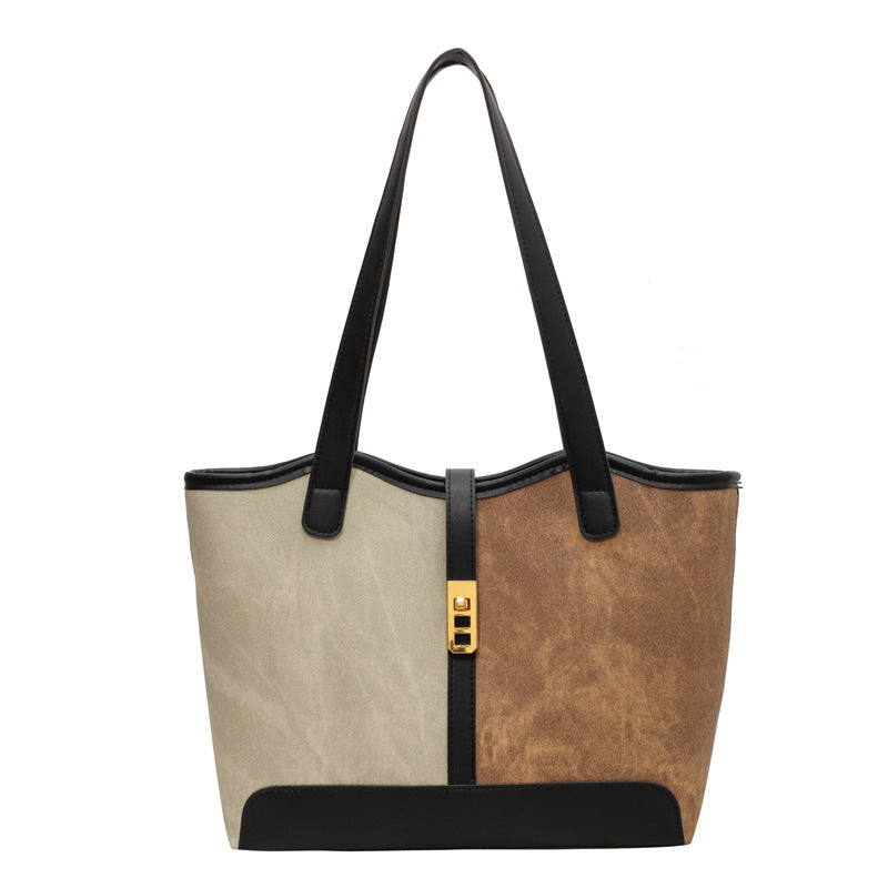 Texture Cross Body Female French Fashionable Bucket Bag