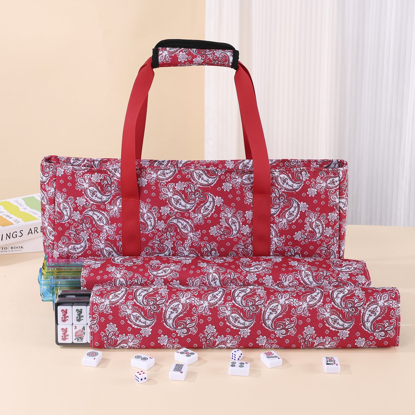 Mahjong Set Large Capacity Portable Toiletry Folding Bags