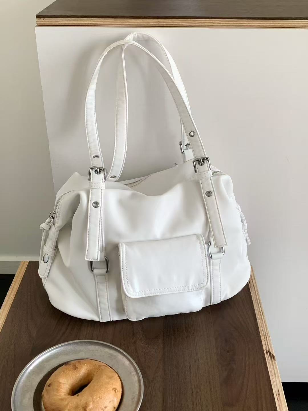 Textured Korean Style High-grade Large Capacity Handbags