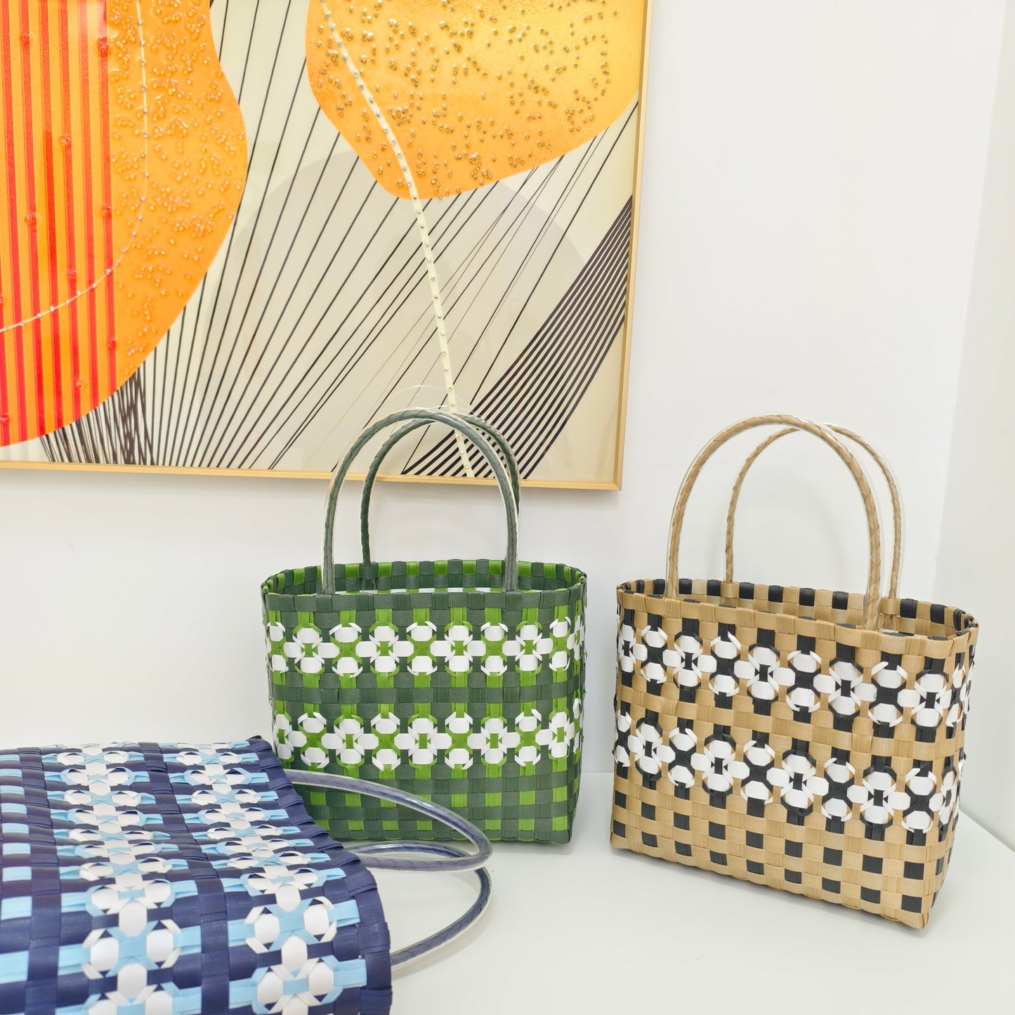 Women's Vegetable Basket Super Popular Colorful Large Capacity Woven Window Women's Handbag