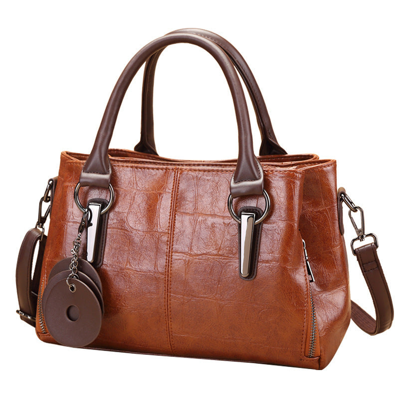 Women's Retro Contrast Color Personality Large Capacity Women's Handbag