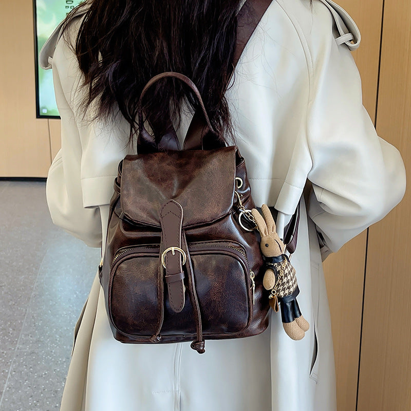 Women's Vintage Trendy Fashion Preppy Style Versatile Large Women's Backpack