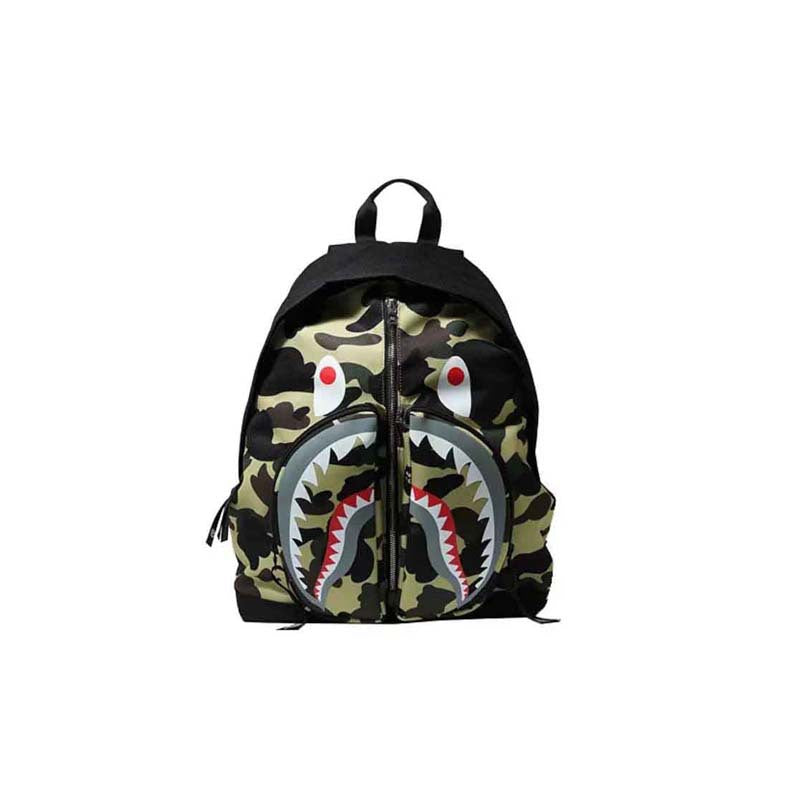 Camouflage Shark Trendy Male Female Couple Large Leisure Backpack