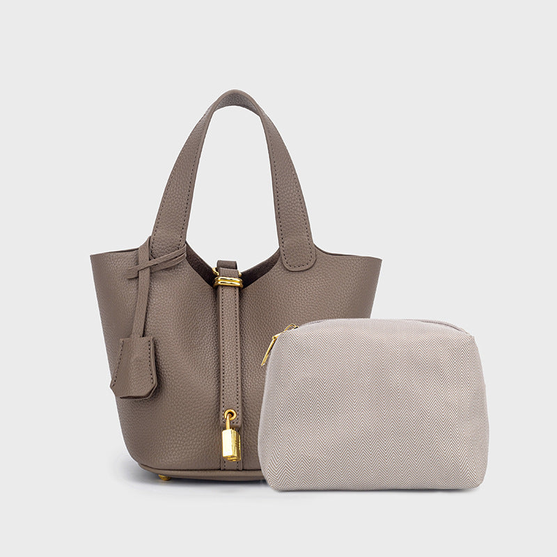 Women's Pattern Vegetable Basket Western Style Textured Bucket Bag