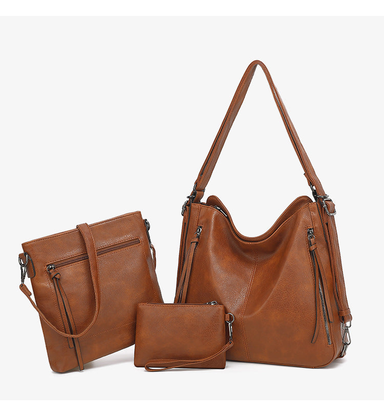 Graceful Fashion Slouchy Women's Retro Three-piece Women's Shoulder Bag