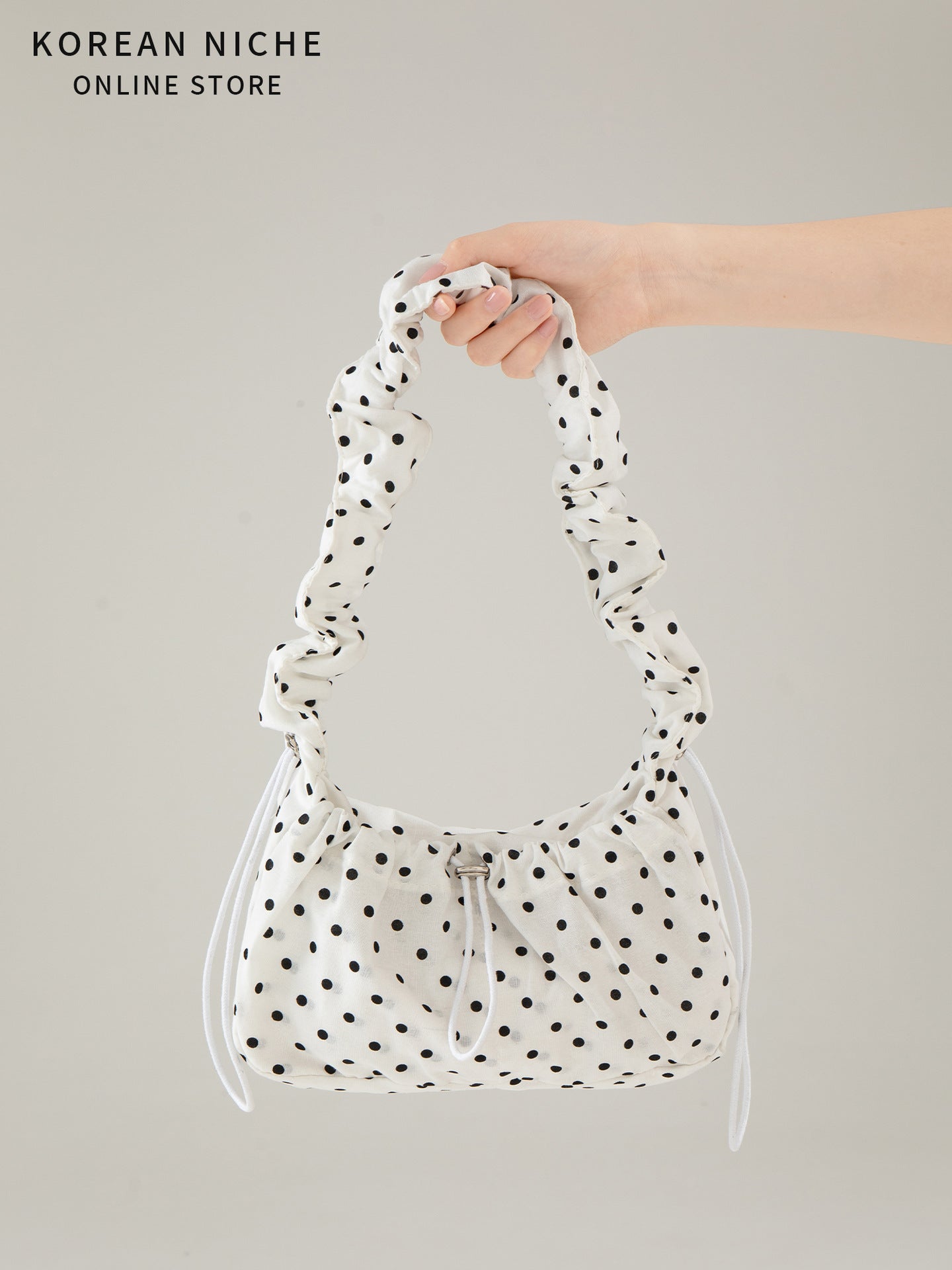 Cloud Wave Dot Female Korean Niche Design Simple One Underarm Women's Shoulder Bag