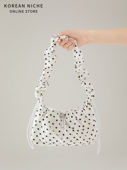 Cloud Wave Dot Female Korean Niche Design Simple One Underarm Women's Shoulder Bag