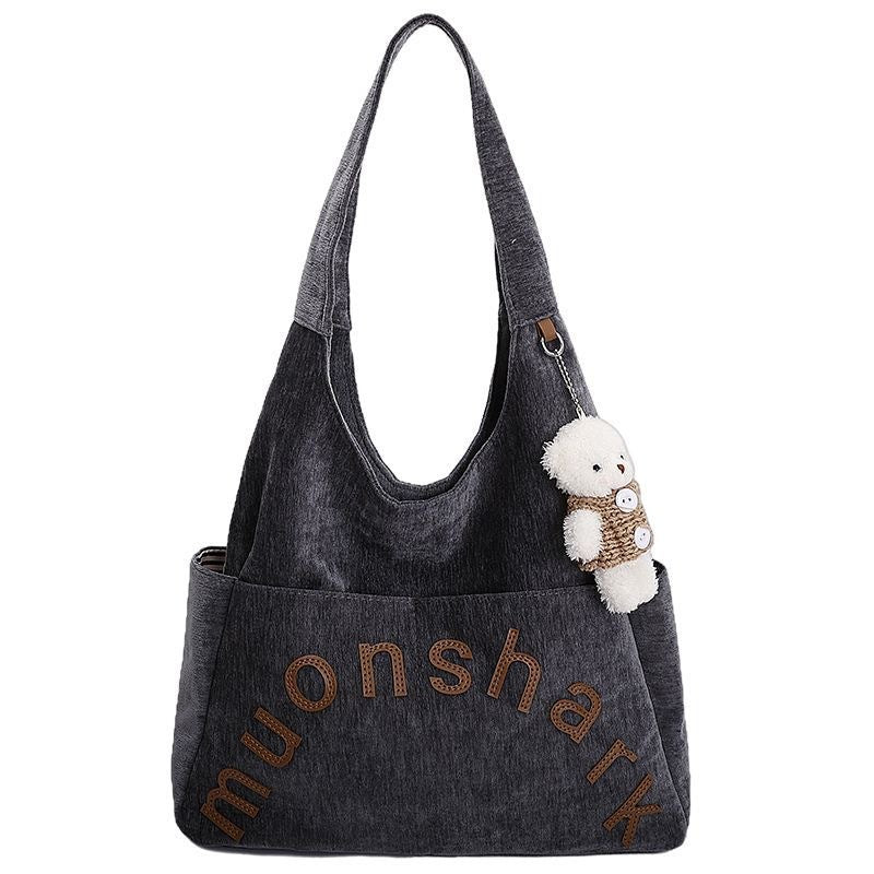 Women's Korean Simple Retro Fashion Letters Large Leisure Backpack