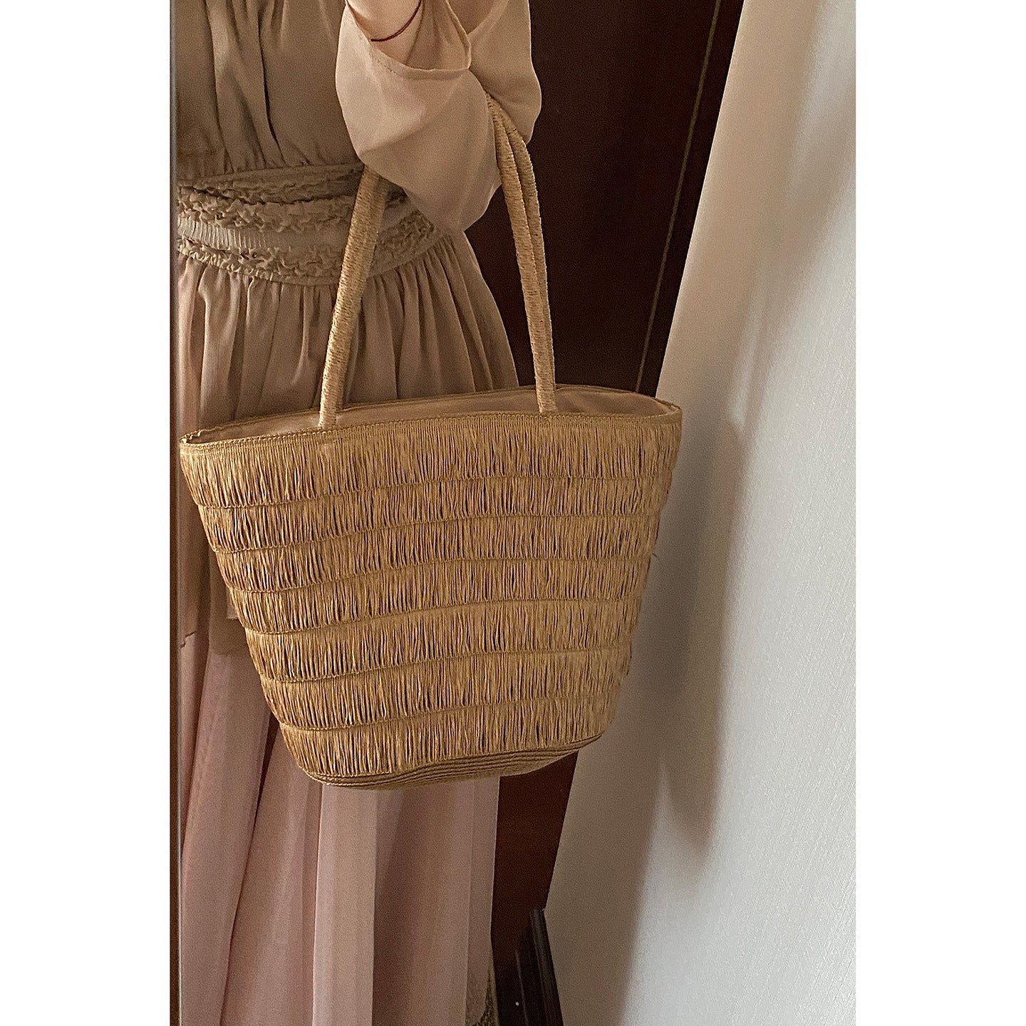 Women's Fashion Large Capacity Simple Straw Vegetable Handbags