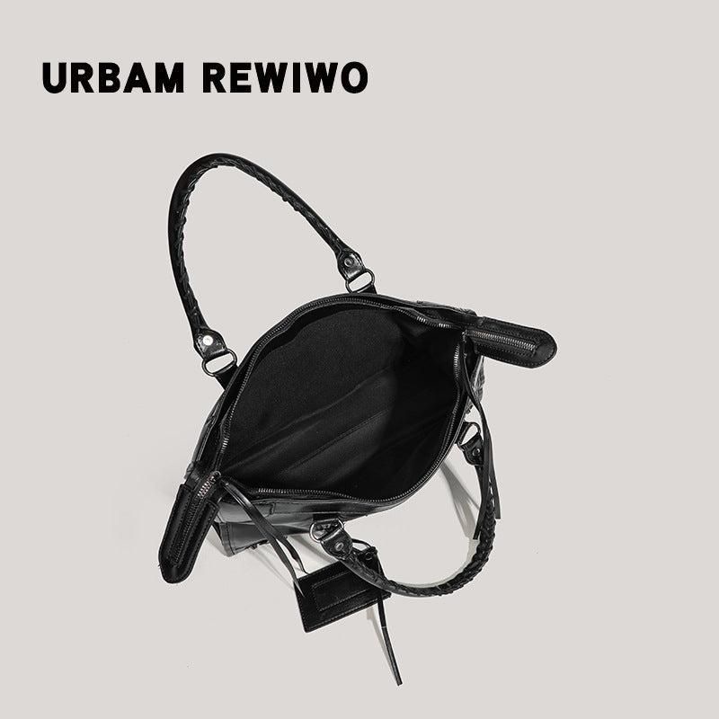 American Retro Rivet Motorcycle Female Fashion Tote Bag
