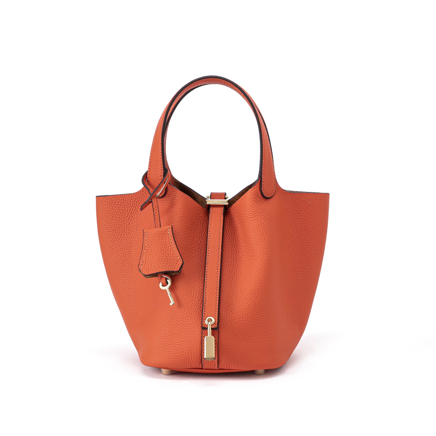 Women's Genuine Leather First Layer Cowhide Vegetable Basket Commute Women's Handbag