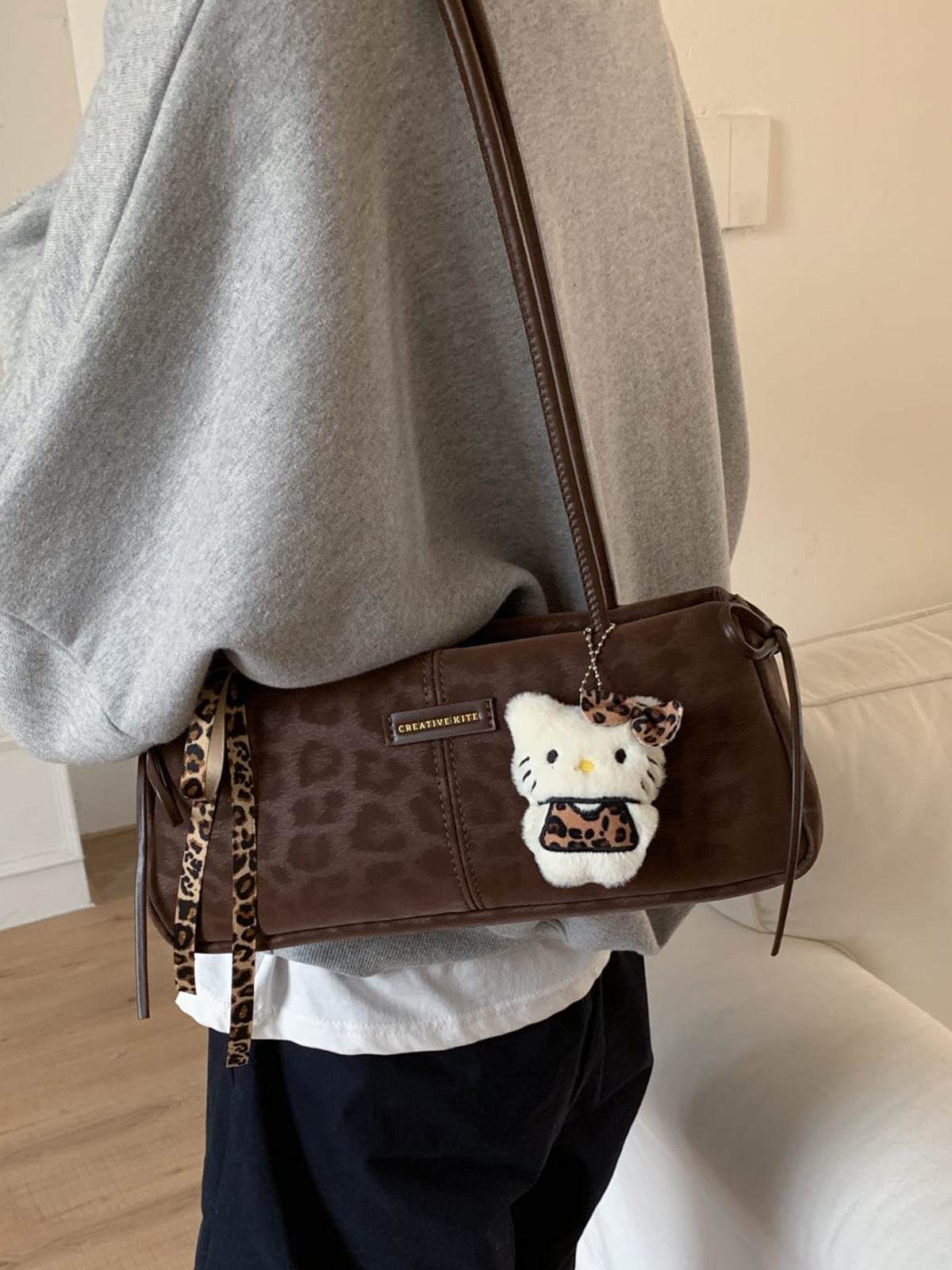 Women's Minority Leopard Print Fashion High-grade Hand-held Bags