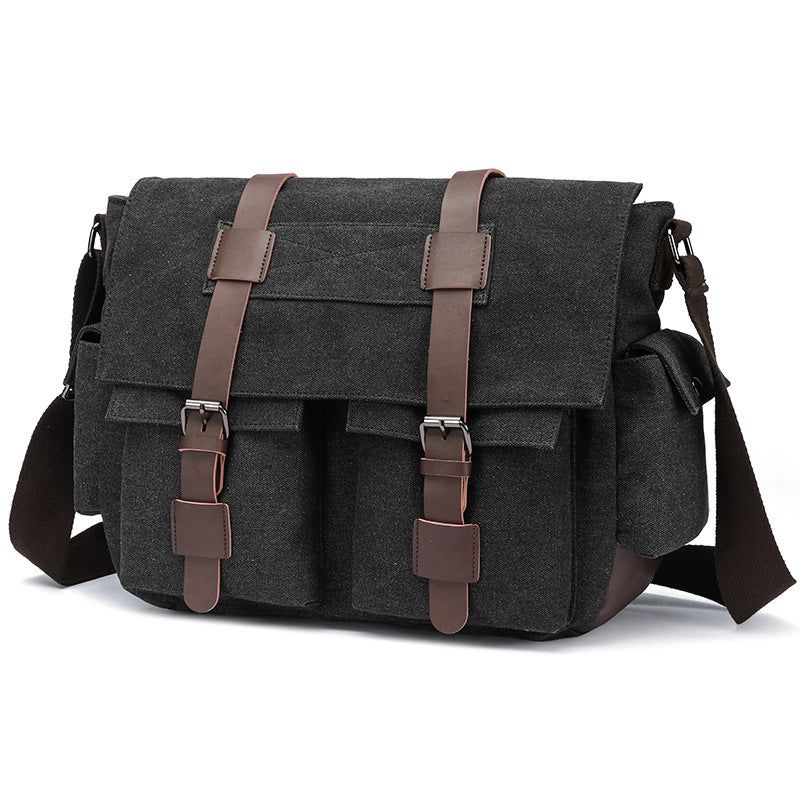 Men's Retro Canvas Hip Hop Trend Computer Single Bags