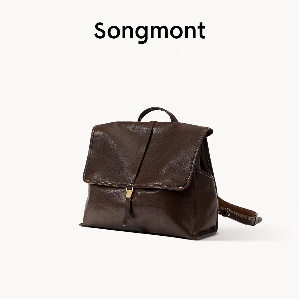 Large Capacity Vegetable Tanned Sheepskin Lightweight Backpacks