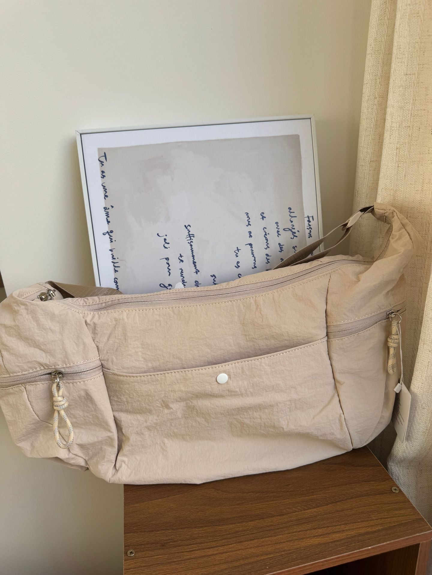 Women's & Men's Large Croissant Dumpling Capacity Versatile Lightweight Tote Bag