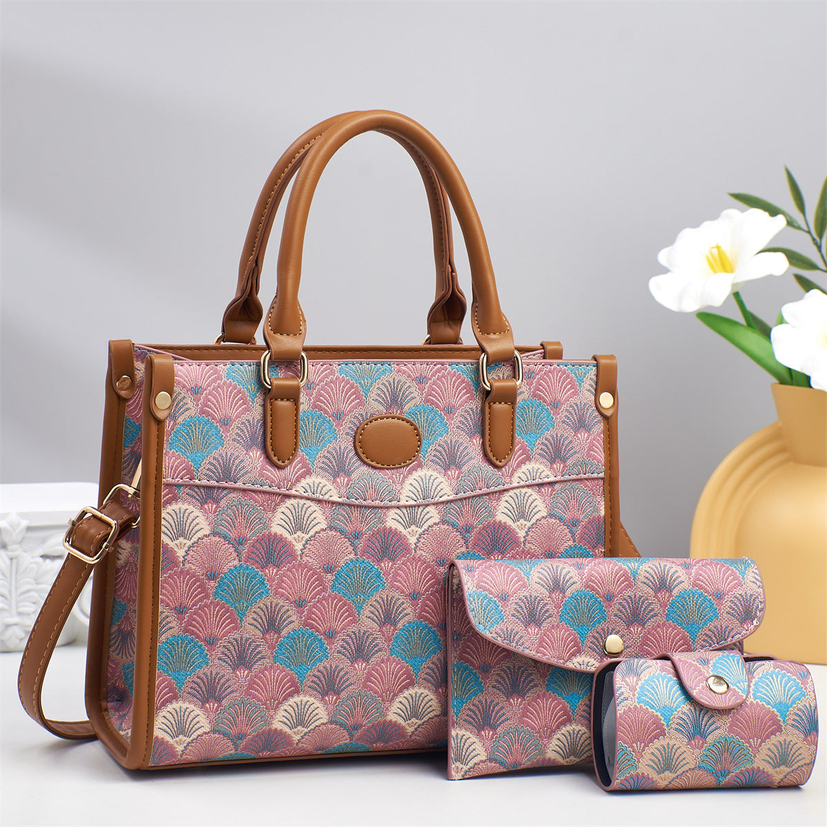 Women's Style Printed Large Capacity Textured Trendy Women's Handbag