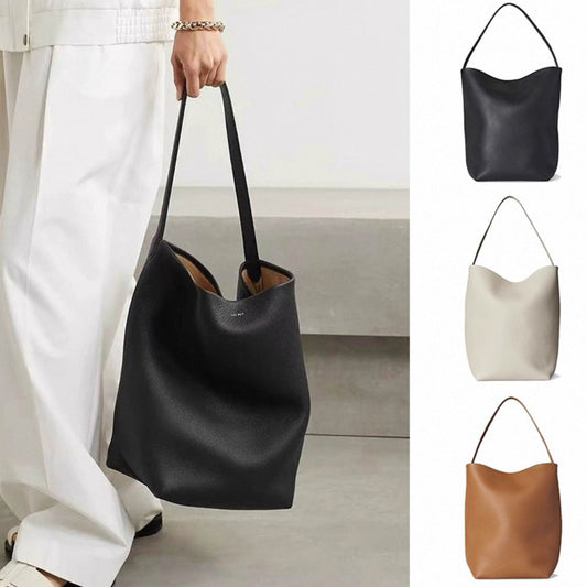 Women's Genuine Leather Large Capacity Commuter One Bucket Bag