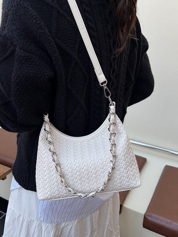 Fashionable Chain Woven Large Capacity Totes Bags