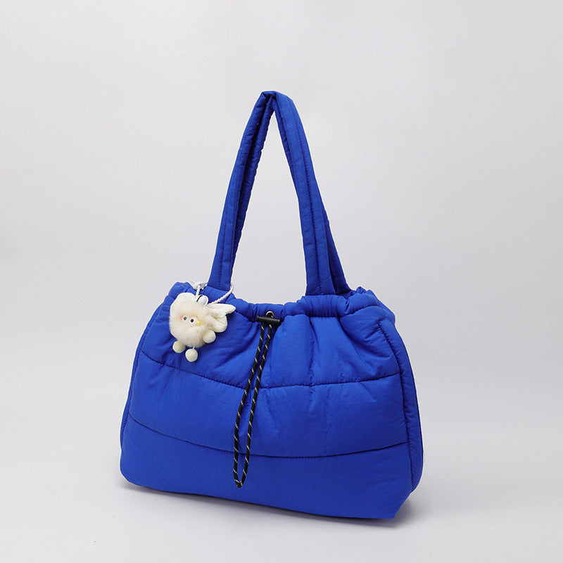 Women's Down Large Capacity Quilted Versatile Underarm Trendy Cotton Women's Shoulder Bag