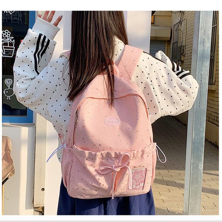 Artistic Polka Dot Junior Senior High Good-looking Leisure Backpack
