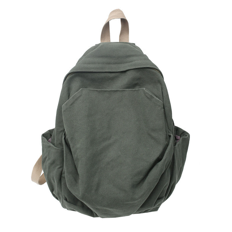 Women's Retro Mori Canvas High College Simple Leisure Backpack