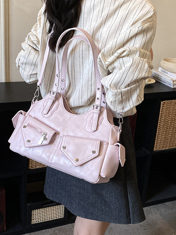 Women's Locomotive Style Trendy Cool Portable Large Bags