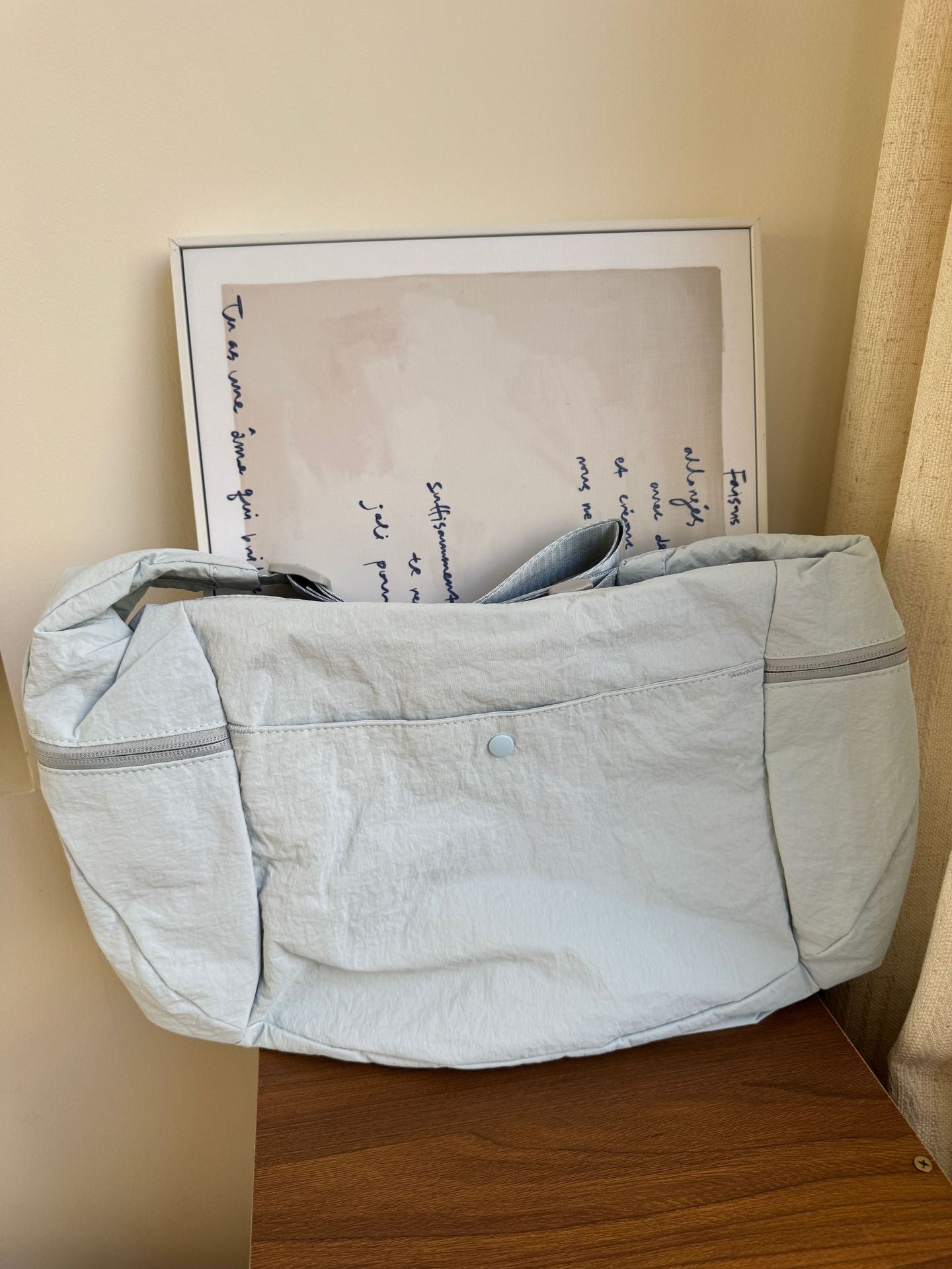 Women's & Men's Large Croissant Dumpling Capacity Versatile Lightweight Tote Bag