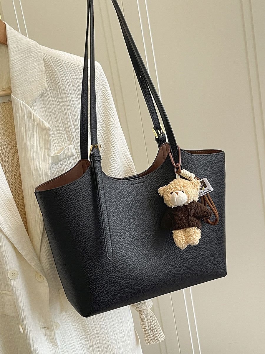 Women's Designer Model Fashion Large Capacity Underarm Litchi Pattern Women's Shoulder Bag