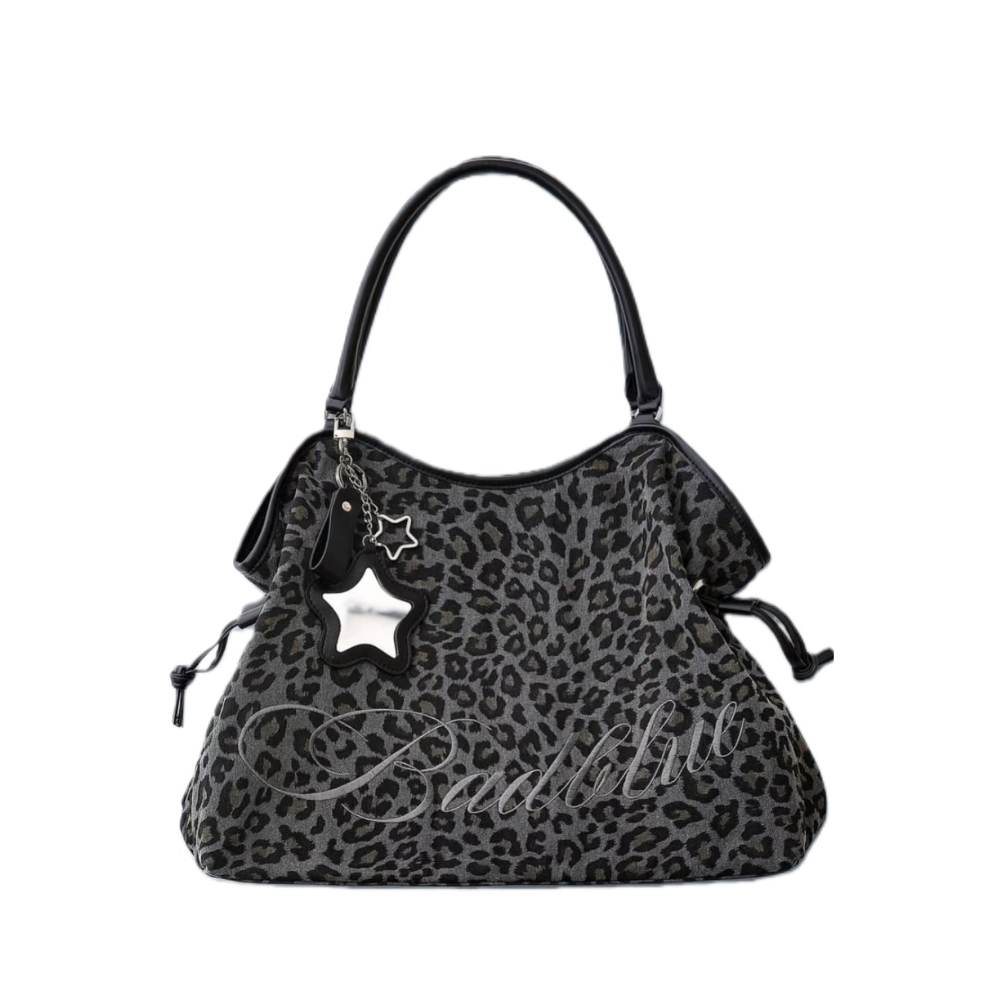 Niche Embroidery Leopard Print Mirror Pendant Women's Shoulder Bag