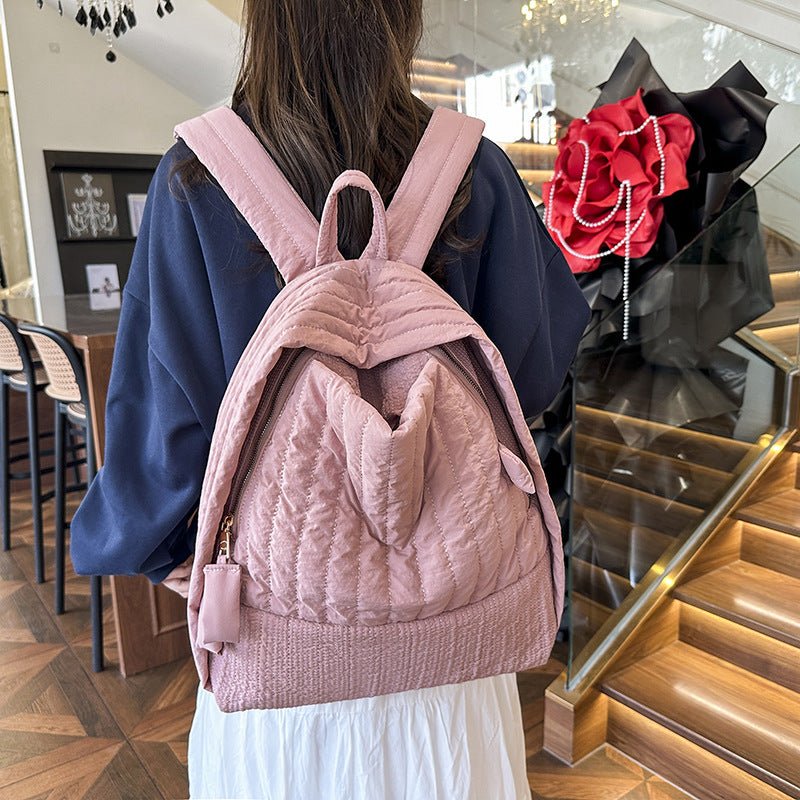 Women's Large Capacity Light Luxury Minority High Women's Backpack