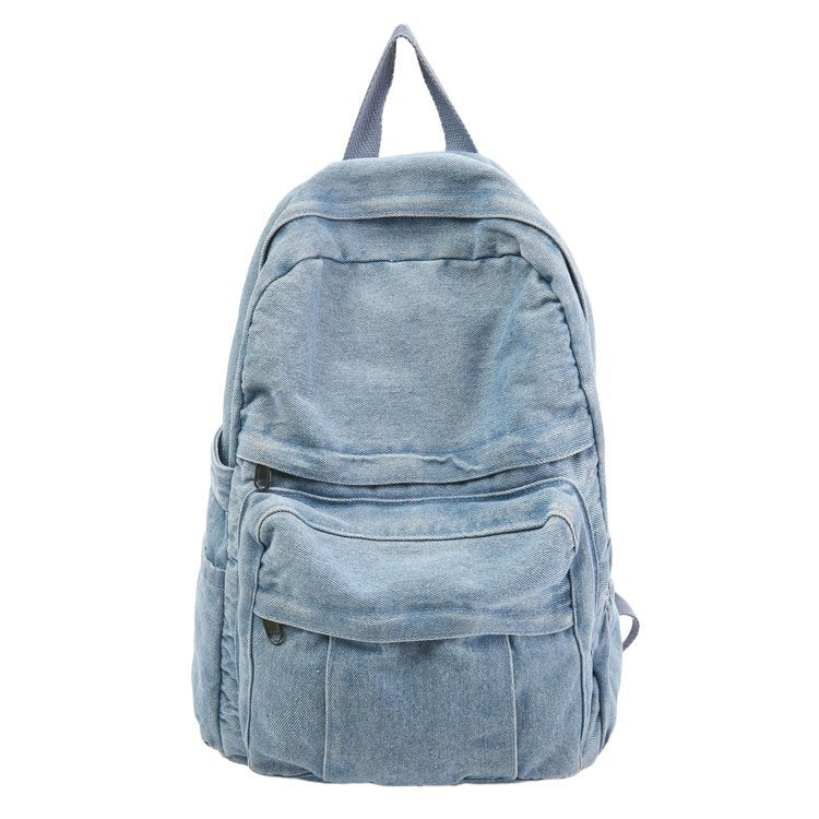 Washed Denim Relaxed For Going Out Women's Backpack