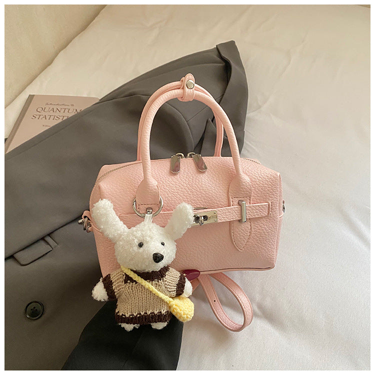 Women's Niche Solid Color Lychee Pattern Pillow Women's Handbag
