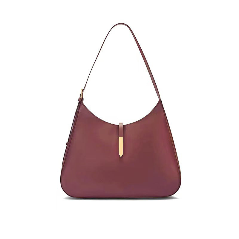 Women's Genuine Leather Niche Design Daily Leisure Underarm Bag