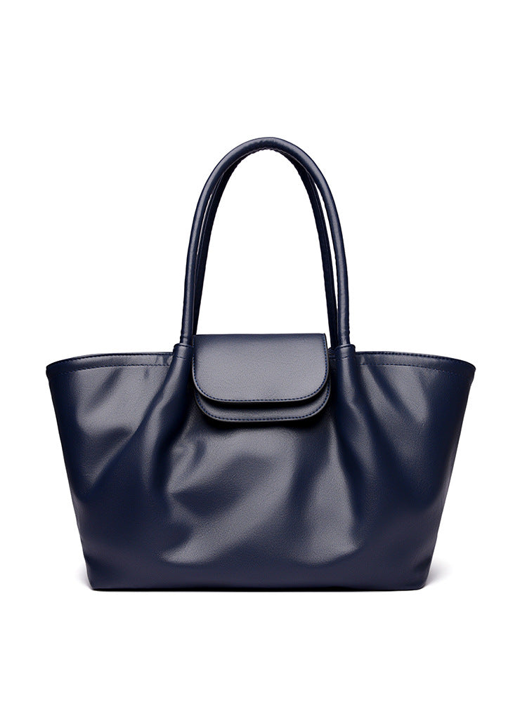 Women's Simple Fashion Commuter Soft Leather Underarm Light Luxury Minority Women's Shoulder Bag