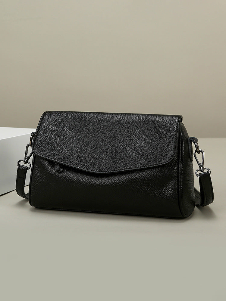 Women's Genuine Leather Fashion Large Capacity Toe Cap Layer Women's Messenger Bag