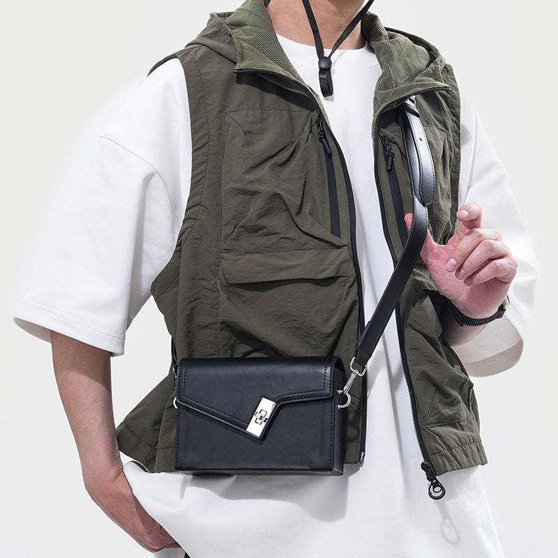 Men's & Women's Hard Box Button Pouch Simple Fashion Bags