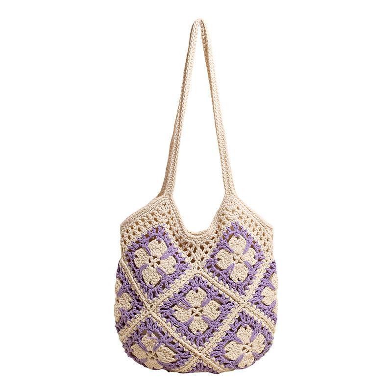 Women's Large Capacity Ethnic Style Hollow Seaside Tote Bag