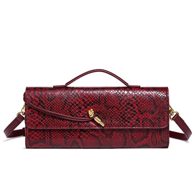 Women's Holding Dinner Vintage Stone Pattern Chinese Baguette Organ Women's Handbag