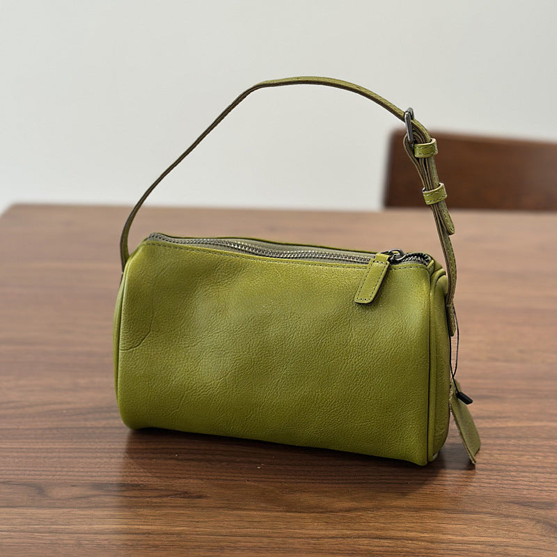 Mini Genuine Leather Female Hand Vegetable Tanned Cowhide Spring Pencil Women's Handbag