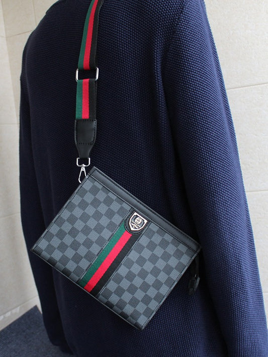 Men's & Women's Business Hard Large Capacity Plaid Trendy Handbags