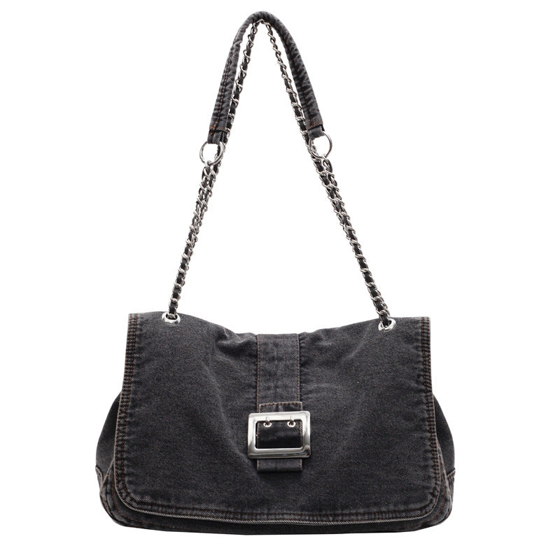 Women's Denim Fashion Commuter Large Capacity Underarm Spring Bags
