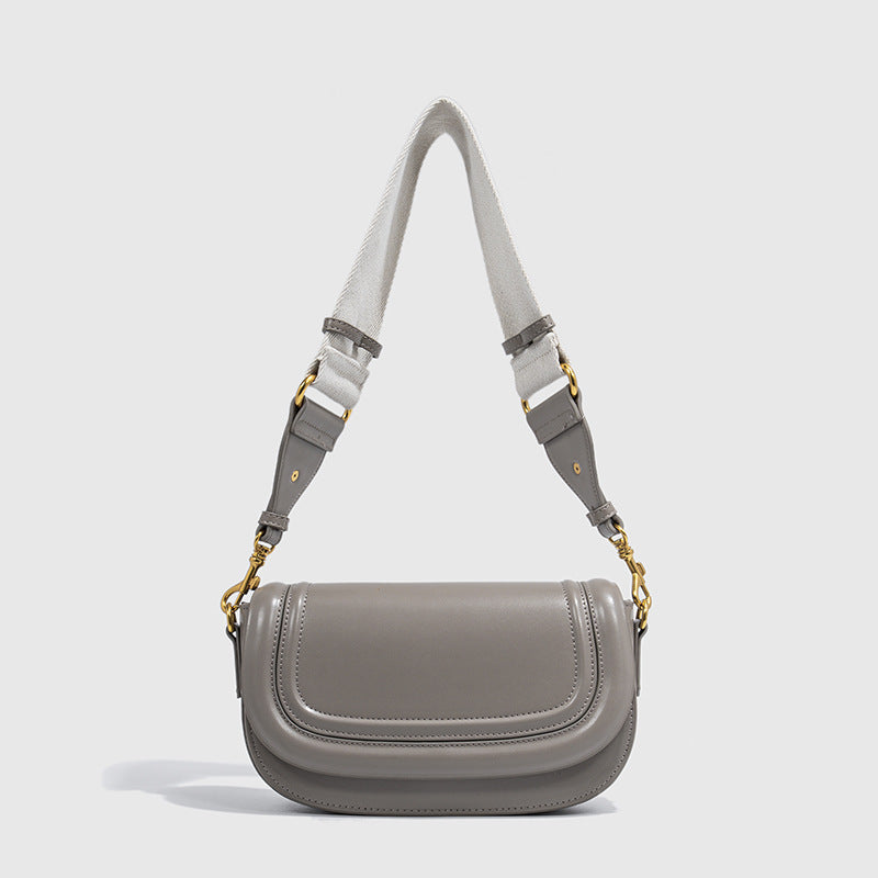 Z Home Saddle Fashion Broadband Contrast Color Women's Messenger Bag