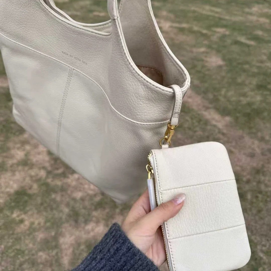 Retro Kas Underarm High-grade White Commuter Le Shoulder Bags
