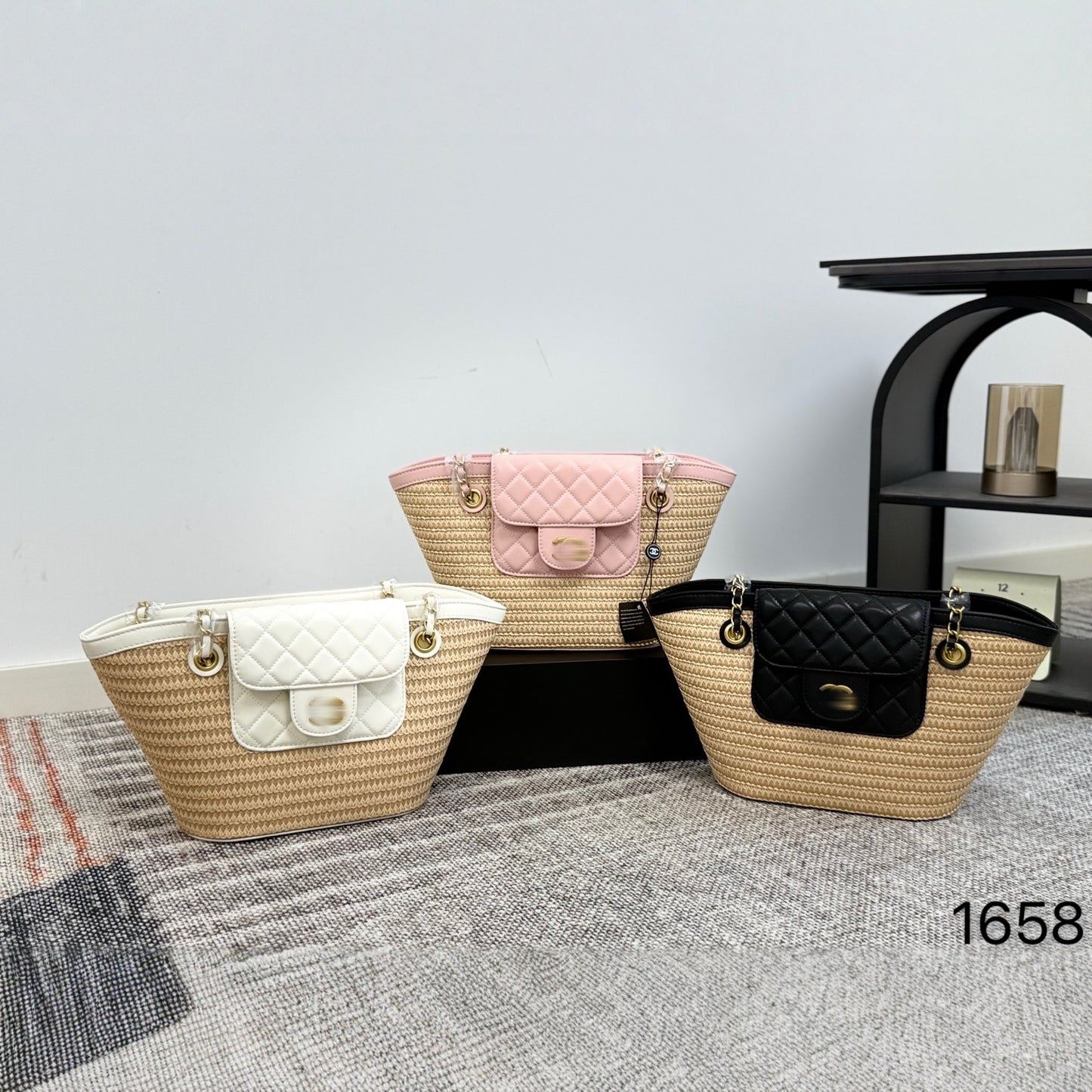 Large Capacity Summer Woven Raffia Straw Women's Shoulder Bag