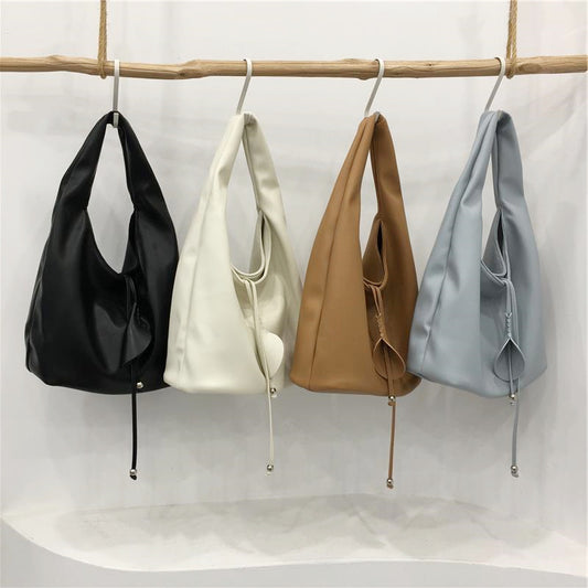 Korean Style Niche Soft Leather Fashion Leisure Large Shoulder Bags
