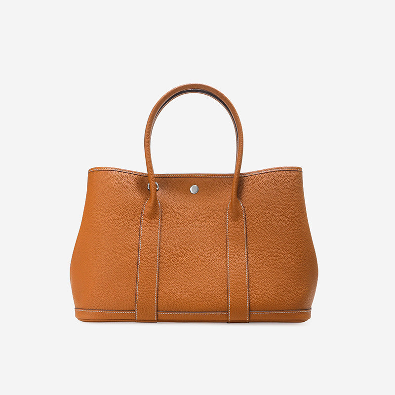 Women's First Layer Cowhide Garden Large Capacity Hand Carrying Leather Advanced Shoulder Bags