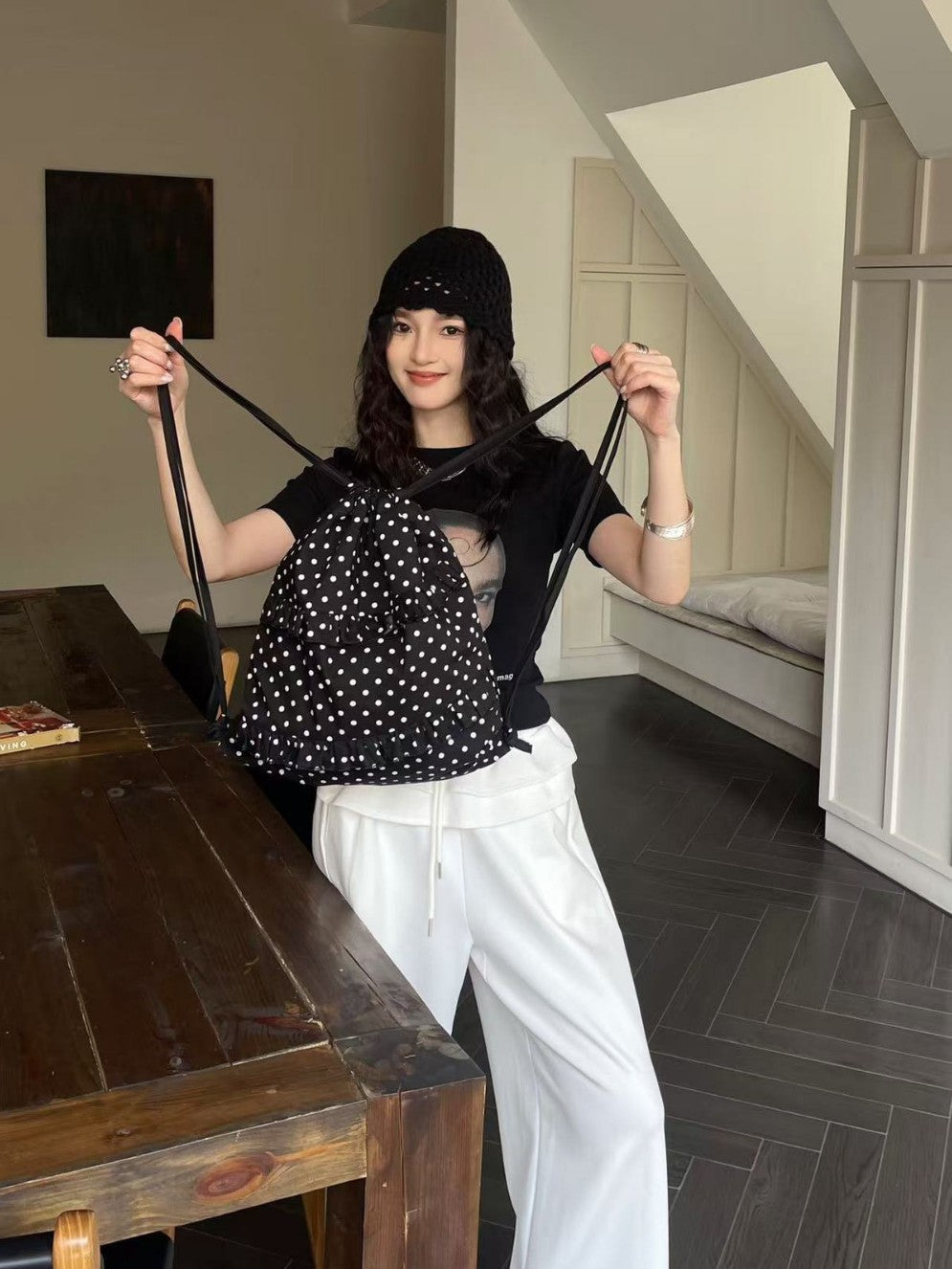 Irregular Lace Polka Dot Female Niche Design Fresh Backpacks