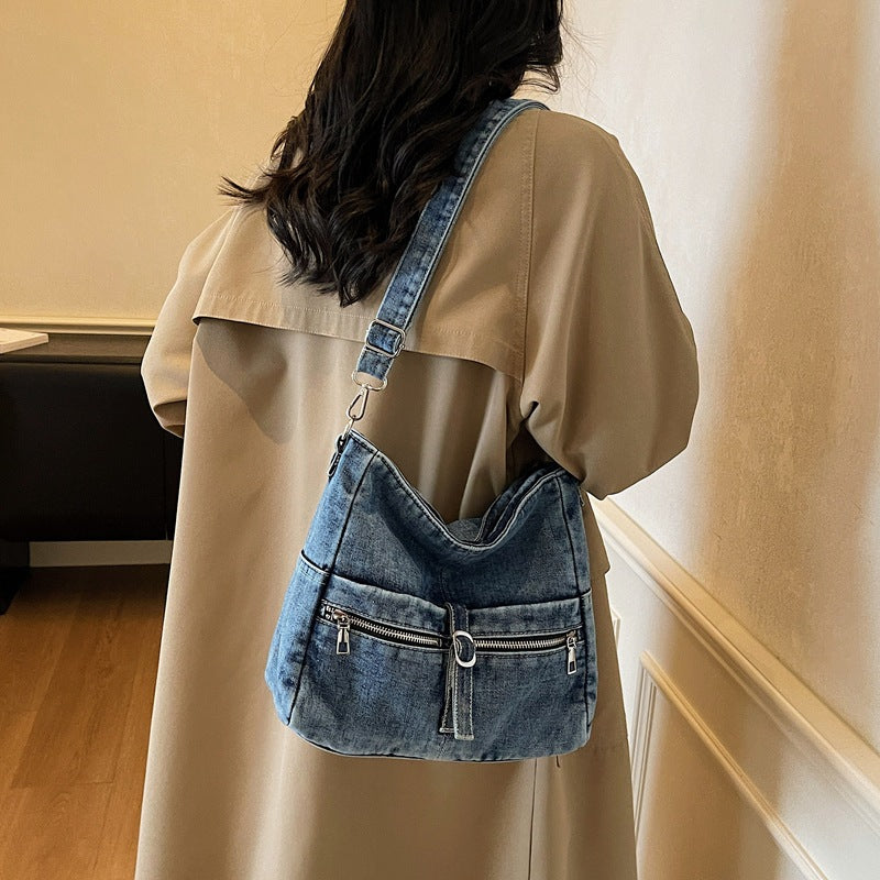 Creative Women's Fashion Denim Commuter Portable Tote Bags