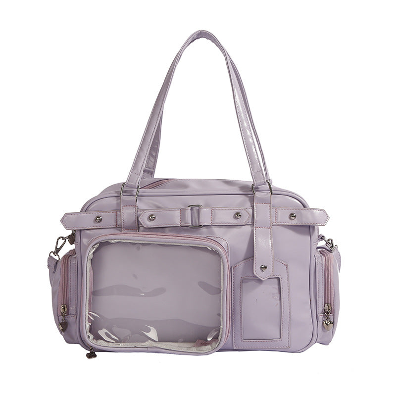 Bow College Style Uniform Two-dimensional Bar Women's Messenger Bag
