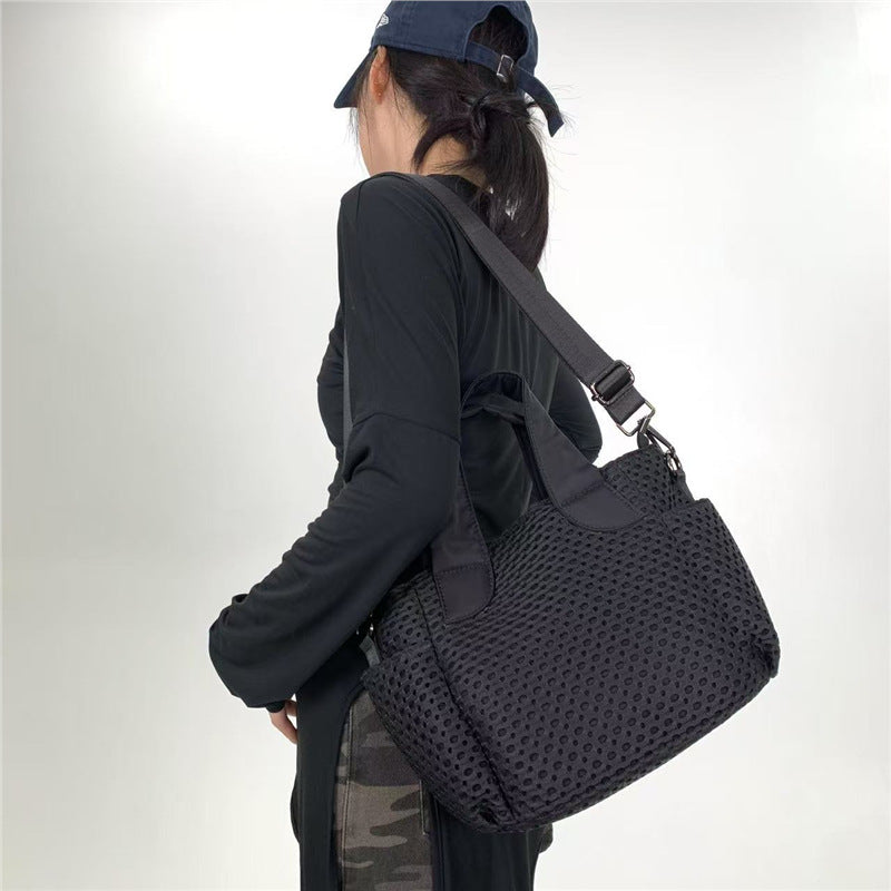 Women's Fashion Quilting Mesh Retro Patchwork Women's Handbag